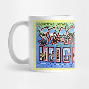 Greetings from Seaside Heights, New Jersry - Vintage Large Letter Postcard Mug